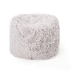 Mahin 5 Foot Rounded Faux Fur Bean Bag - Lavender
