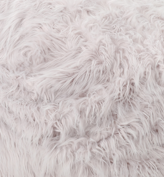 Mahin 5 Foot Rounded Faux Fur Bean Bag - Lavender