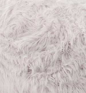 Mahin 5 Foot Rounded Faux Fur Bean Bag - Lavender