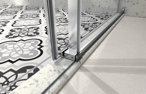 4876 Brushed Nickel Frameless Shower Door with Soft Closing