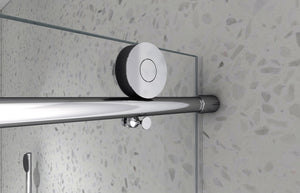 4876 Brushed Nickel Frameless Shower Door with Soft Closing