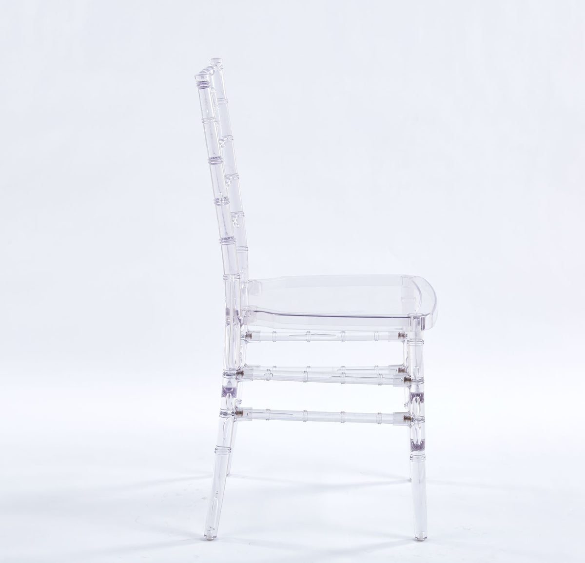 Transparent Plastic Dining Chair Set of 4 with 220 lb Capacity