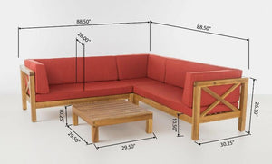 Brava X-Back 4-Piece Sofa Set