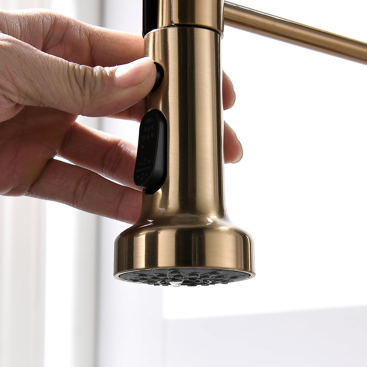 Commercial Brushed Nickel Kitchen Faucet with Pull Down Sprayer