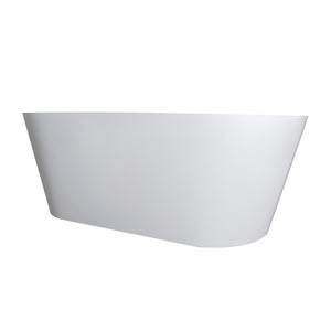 65 Inch Freestanding Solid Surface Soaking Bathtub