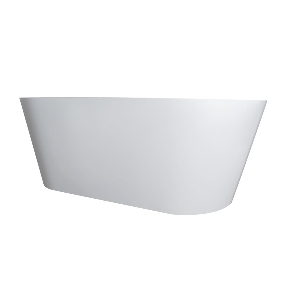 67 Inch Freestanding Solid Surface Soaking Bathtub