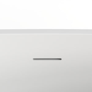 65 Inch Freestanding Solid Surface Soaking Bathtub