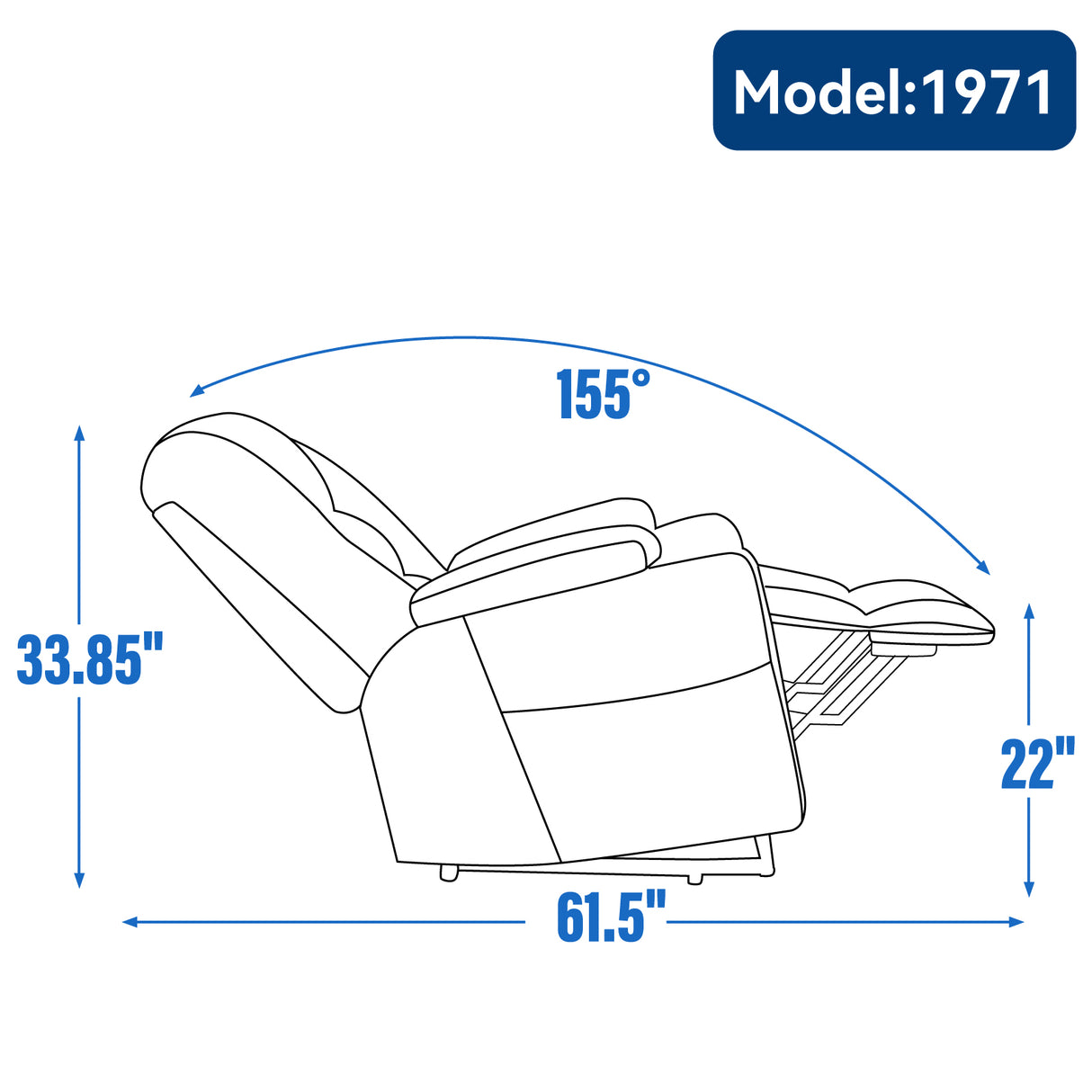 Large Power Lift Recliner Chair with Massage and Heat