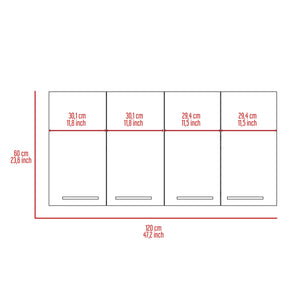 Wall Cabinet 24" H with Four Doors