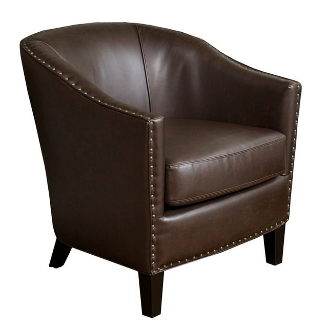 Brown Bonded Leather Club Chair