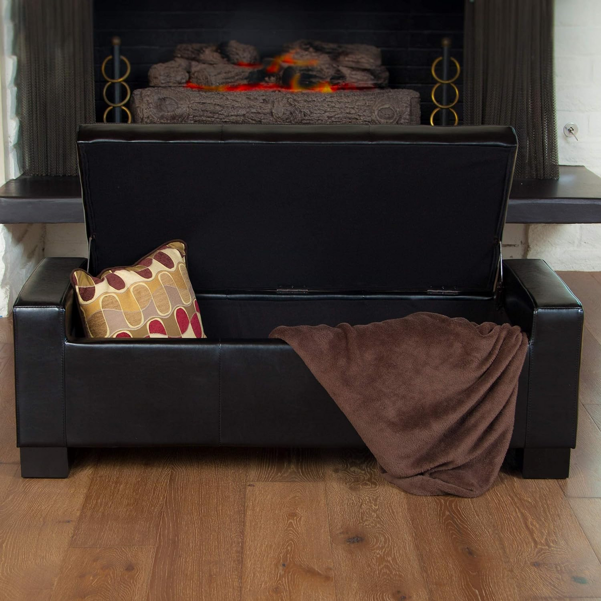 Large 51" Storage Ottoman, Tufted Storage Bench