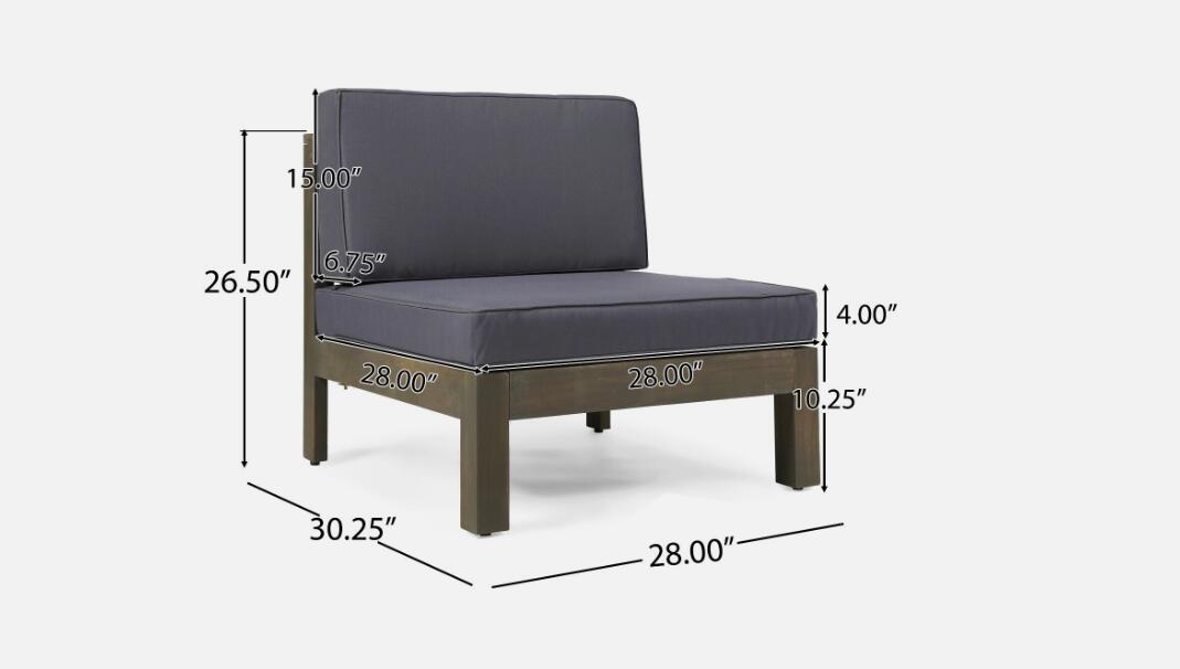 Brava X-Back 3 Seater Outdoor Sectional Sofa Set