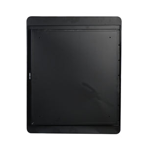 Black 24x30 Inch Metal Framed Wall Mount or Recessed Mirror Cabinet