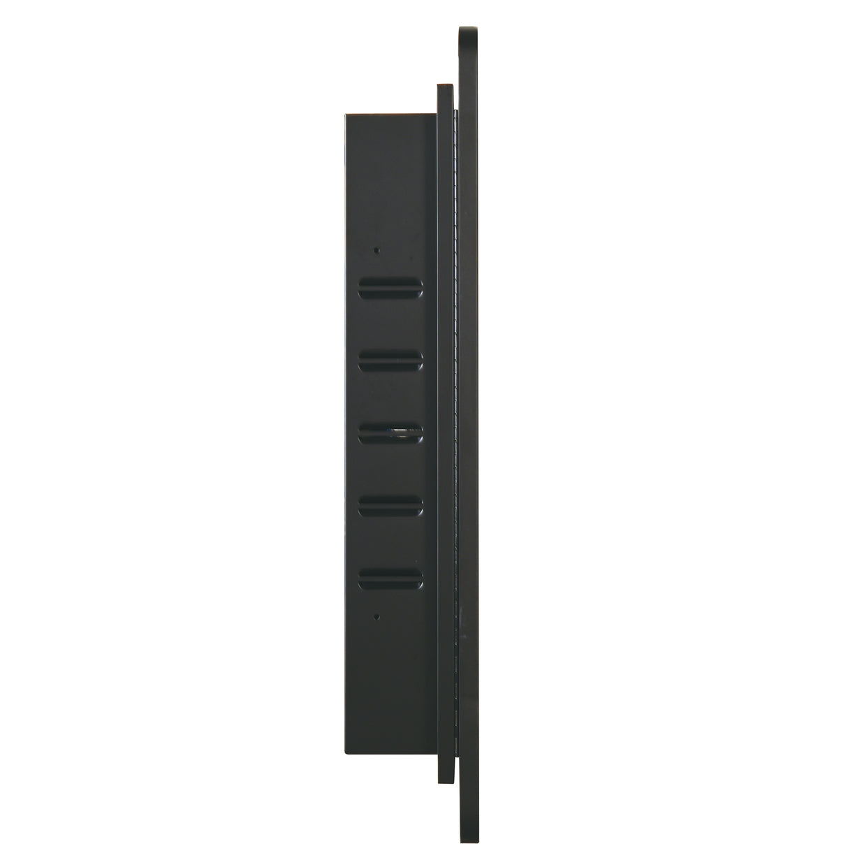 Black 24x30 Inch Metal Framed Wall Mount or Recessed Mirror Cabinet
