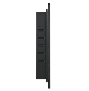 Black 24x30 Inch Metal Framed Wall Mount or Recessed Mirror Cabinet