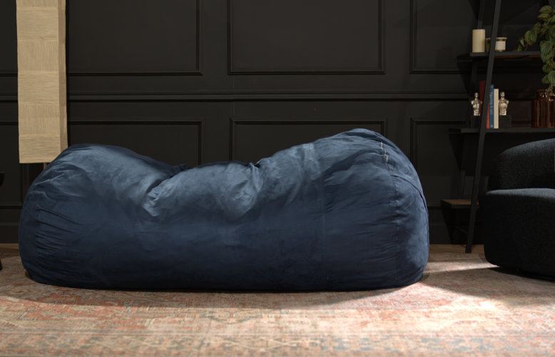 Jasper Traditional 8 Foot Cylindrical Suede Bean Bag