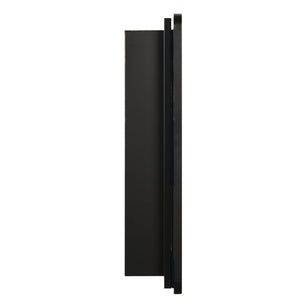 Black 24x30 Inch Metal Framed Wall Mount or Recessed Mirror Cabinet