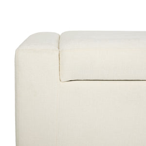 50" Ottoman Bench in Textured Fabric with Hidden Storage