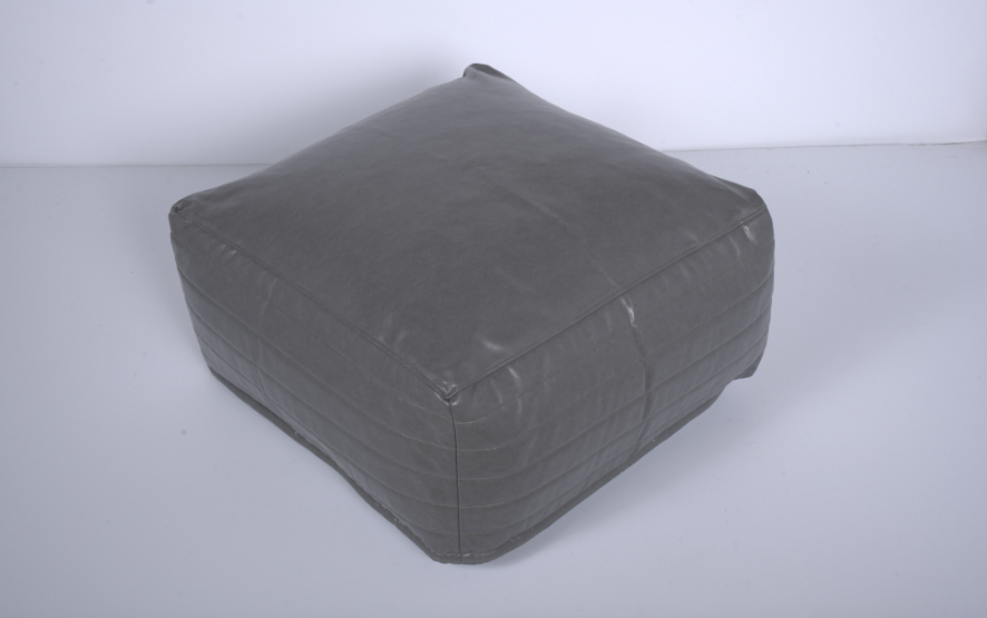 Bambo Faux Leather Rectangle Pouf