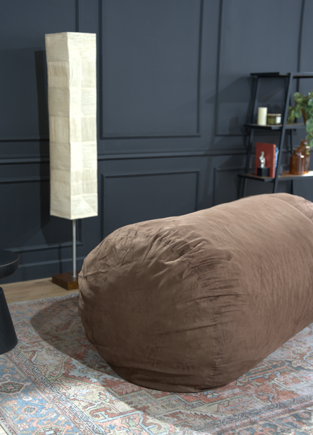 Jasper Traditional 8 Foot Cylindrical Suede Bean Bag