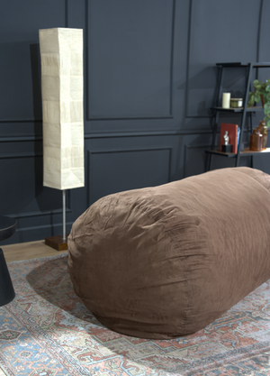 Jasper Traditional 8 Foot Cylindrical Suede Bean Bag