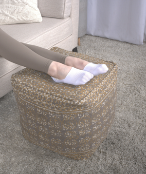 Ceasar Handcrafted Square Pouf