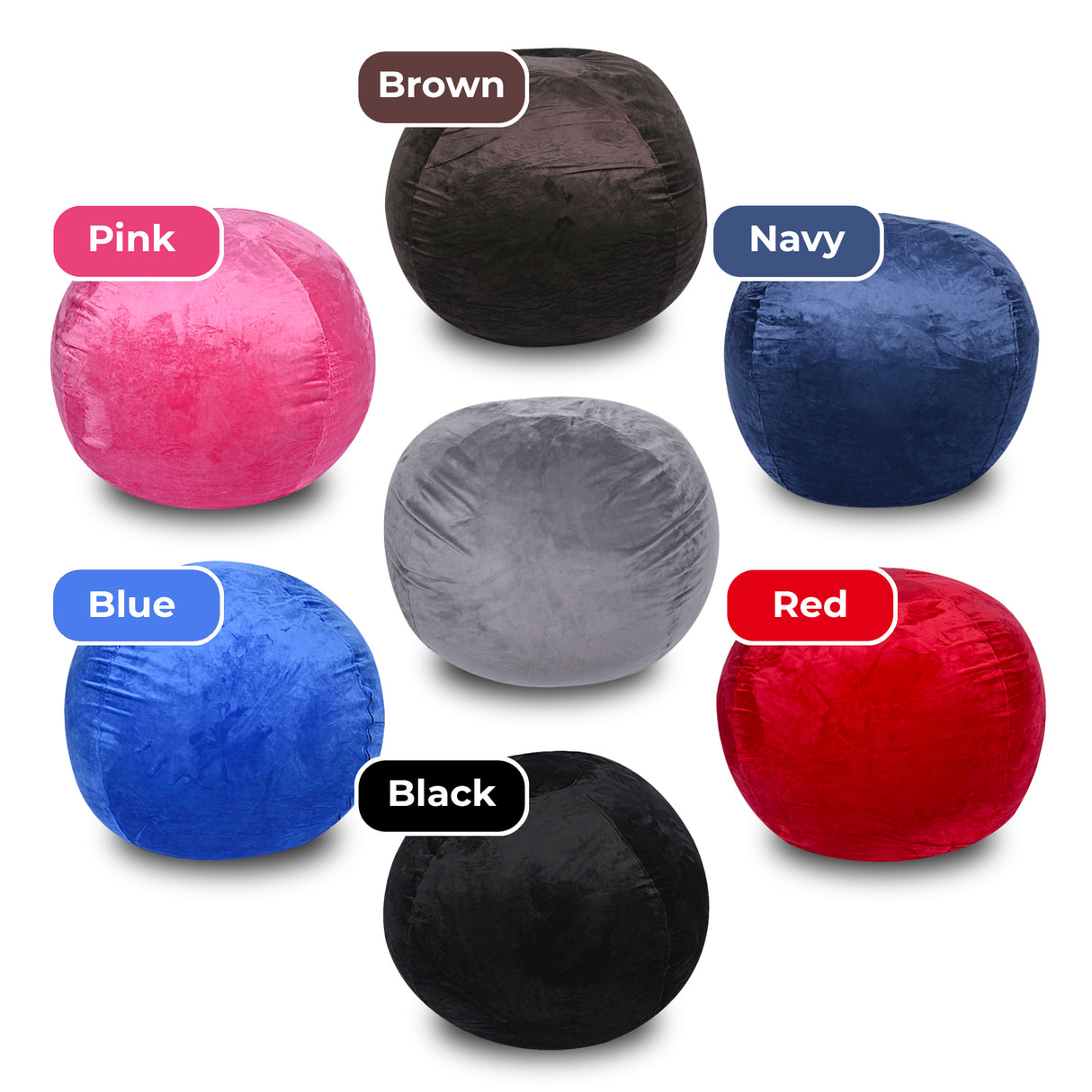 Minky Velvet Bean Bag Chair