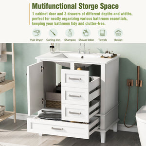 30" Modern Bathroom Vanity with Sink Combo Set