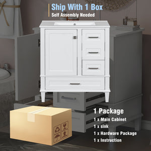 30" Modern Bathroom Vanity with Sink Combo Set