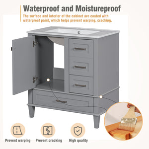 30" Bathroom Vanity with Sink Combo Set