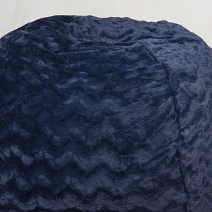 Faux Fur Bean Bag Chair, Navy - 4ft Cozy Lounger