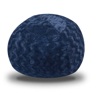 Faux Fur Bean Bag Chair, Navy