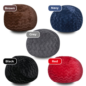 Faux Fur Bean Bag Chair, Navy - 4ft Cozy Lounger