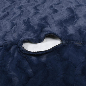 Faux Fur Bean Bag Chair - Navy 3ft