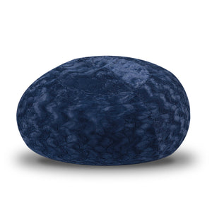 Faux Fur Bean Bag Chair - Navy 3ft