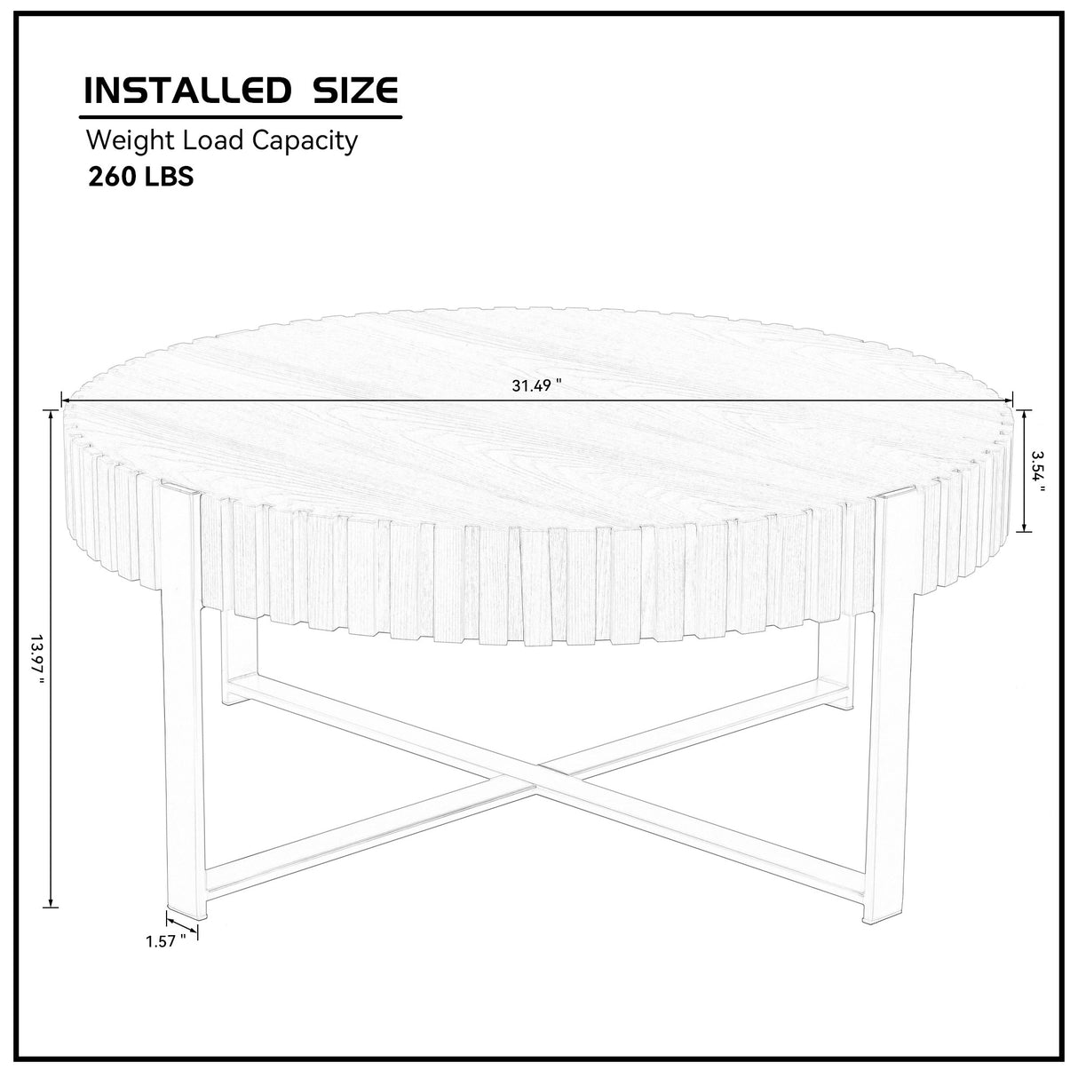 Modern Handcraft Drum Coffee Table