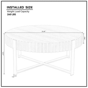 Modern Handcraft Drum Coffee Table