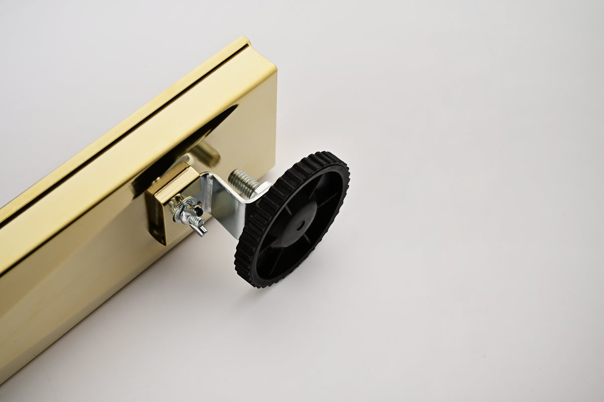 24 Inches Linear Shower Drain with Removable Quadrato Pattern Grate