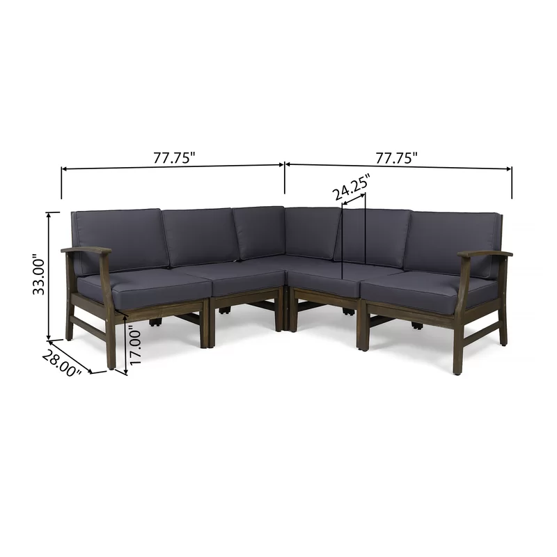 PERLA 5-Pcs Sofa Set, Dark