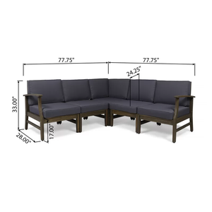 PERLA 5-Pcs Sofa Set, Dark