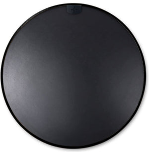 Black 20 Inch Metal Round Bathroom Mirror