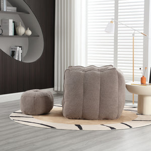 Soft Bean Bag Chair with Footstool