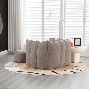 Soft Bean Bag Chair with Footstool