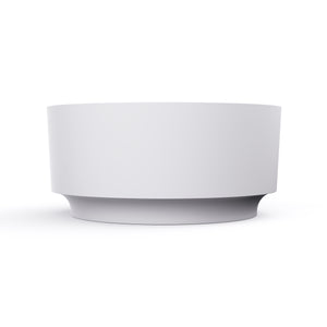 49 Inch Round Shape Freestanding Solid Surface Soaking Bathtub
