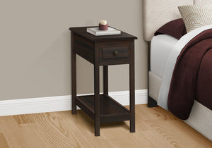 Accent End Table, 2 Tier, Storage Drawer, Transitional - Walnut - Best Buy Furniture