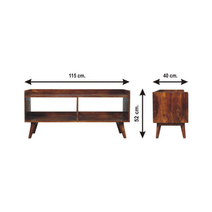 Open Top Media Unit - Brown