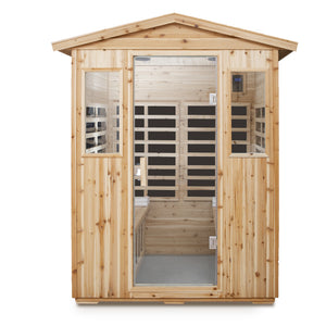 Four Person Far-Infrared Old Fir Outdoor Sauna Room