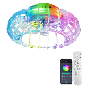 21'' Low Profile Bladeless Ceiling Fan with Lights