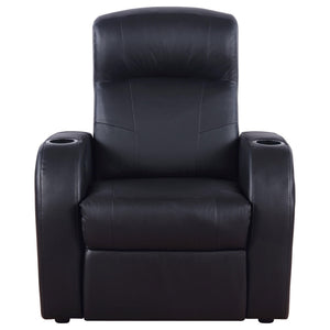 Greenfield - 3 Seater Home Theater With 2 Wedge Consoles - Black