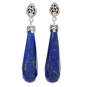 Artisan Silver by Samuel B. Choice of 30x8mm Gemstone Drop Earrings